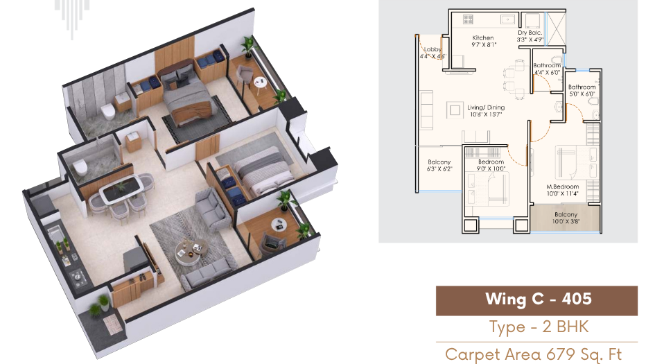 Nexus-Skydale-Floor-Plan-2-BHK-679-Sqft